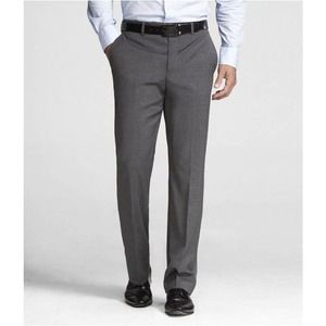 Express Men's Producer Dress Suit Pant Wool Blend Dark Gray Size 34/34